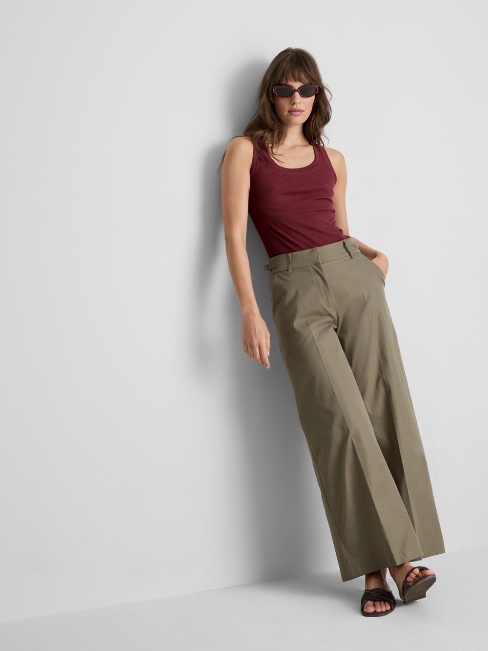 NWOT - Wide Leg Pleated Dress Trousers Rita Ora x Primark Collab